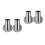 4Pièces Brackets Solides Acier Inoxydable Argent Pour Tringle Porte 5
