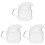 3Pièces Verres À Lait Transparent Robuste Pour Usage 2