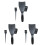 3Ensembles Kit Noir Pinceaux Et Pour Pro 4