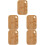 5Pièces À Découper Trou Suspendu Bambou Beige 5