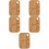 5Pièces À Découper Trou Suspendu Bambou Beige 6