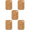 5Pièces À Découper Trou Suspendu Bambou Beige 7