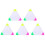 10Pièces Marqueurs Stylos Fluorescents Triangle Pour Étudiants 2
