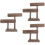3Pièces Support Bois Café 2 Niveaux Rangement Bracelets 6