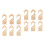 12Pièces Diviseurs Bébé Beige En Bois Pour Garde-Robe 4