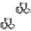 6Pièces Cubes Acryliques Argent Supports De Présentation Robusts 2