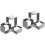 6Pièces Cubes Acryliques Argent Supports De Présentation Robusts 3