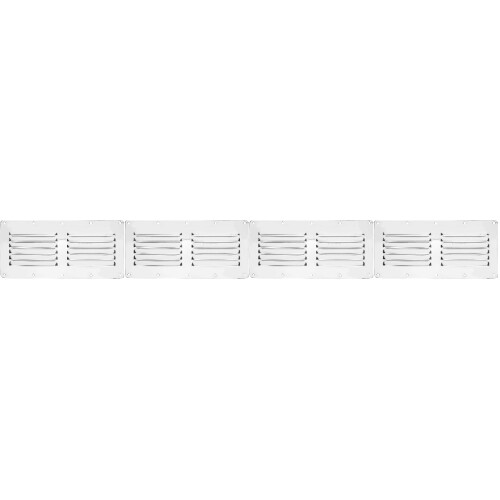4Pièces Grille D'aération Louvered Usage Marine Argent 2