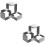 6Pièces Cubes Acryliques Argent Supports De Présentation Robusts 5
