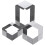 6Pièces Cubes Acryliques Argent Supports De Présentation Robusts 7
