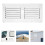 4Pièces Grille D'aération Louvered Usage Marine Argent 8