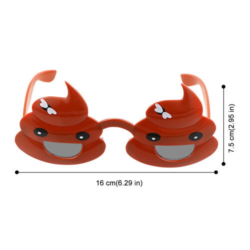 2Pièces Lunettes Marron Caca En ABS Accessoires Fête 1