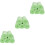 300Pièces Vert Grande Capacité Résistants 5