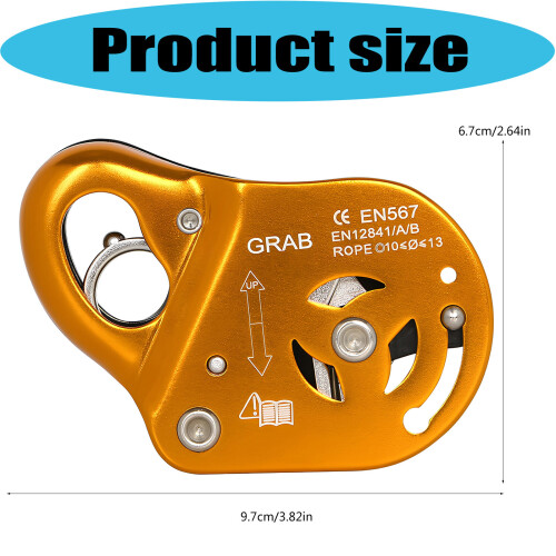 Transportable Rope Grip Quick Release Rappel Device Aluminum Alloy Texture 2
