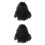2Pièces Perruques Afro Noires Bouclées Confortables Usage 4