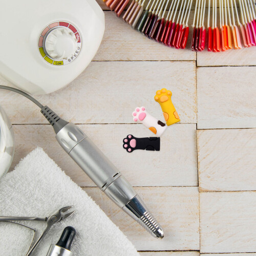 24Pièces Coques Décoratives Silicone Pour Ciseaux Ongles Colorés 2