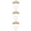 3Ensembles Parures Dorées Boucles Pendantes 7