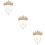 3Ensembles Parures Dorées Boucles Pendantes 8