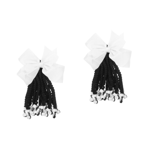 2Pièces Queue Tressée Synthétique Blanche Style Femme 2