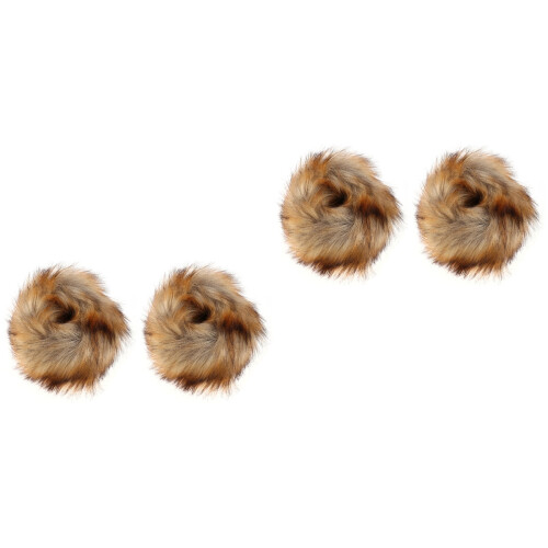 2Paires Manchettes Chauffe-Poignets Fourrure Synthétique 2
