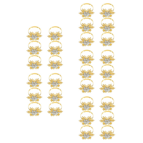 30Pièces De Serviette Alliage Décor Élégant Pour 2
