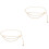 2Pièces Chaînes De Taille Dorées Pour Look 3