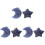 6Pièces Clips Ventilation Cristal Bleu Lune Étoile Auto Déco 2