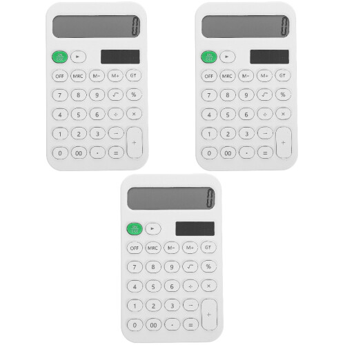 3Pièces Calculatrices Blanches Pratiques Pour École Et 1