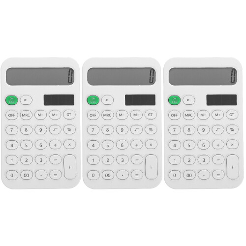 3Pièces Calculatrices Blanches Pratiques Pour École Et 2