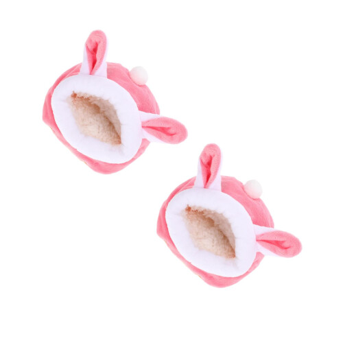 2Pièces Chaude Rose En Peluche Pour Hamster Petits Animaux 1