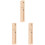 3Pièces Support Mural En Bois Khaki Pour Serviettes Style Campagne 2