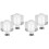 4Pièces Têtes Lampes Transparentes Cube Style Raffiné Accessoires 6