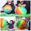 2Pièces Ballon Flapping Coloré PVC Pour Jeux De 4