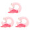 3Pièces Oreiller De Cou U Rose Portable Pour Voyage 2