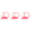 3Pièces Oreiller De Cou U Rose Portable Pour Voyage 3