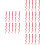 30Pièces Pièce Clip Rouge Look Glamour 5