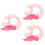 3Pièces Oreiller De Cou U Rose Portable Pour Voyage 5