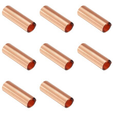8X Koperen Plaatrol, Metalen Folieplaat 1000 mm X 100 mm X 0,01 mm