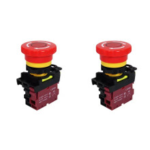 2pcs 22mm LA36M Emergency Stop Lockable Push Button 1NC Red Mushroom E-Stop Switches Off VaneAims