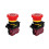 2pcs 22mm LA36M Emergency Stop  Lockable Push Button 1NC Red Mushroom  E-Stop Switches  Off VaneAims 2