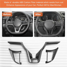 Cornice Decorativa per Volante nel Fibra di Carbonio Trim per  Rogue Altima Sentra Kicks LEAF Accessori Versa