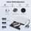 5X External CD DVD +/-RW Drive, USB 3.0 & USB-C CD & DVD ROM Burner Player Reader Writer Rewriter Disc Drive,White 4