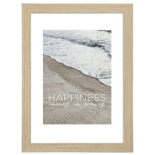 Cadre photo en bois "Waves", chêne, 13 x 18 cm