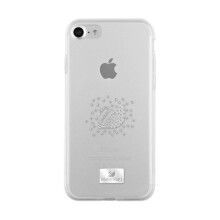 Hoes - SWAROVSKI - iPhone 6/6S/7/8/SE 2022 - Zwanenmotief - Swarovski-kristallen - Transparant