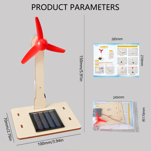 Solar Energy Fan Model Set for Science Study Technological Physics Learning Kits 2