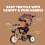 Kids Tricycle with Canopy Push Handle Brown 2