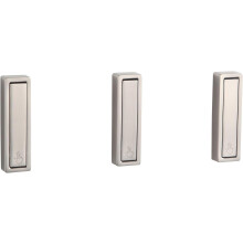 Ganchos para Baño y Cocina Set de 3 Piezas Retráctiles Elegantes Plateados — toalleros de baño, soportes adhesivos