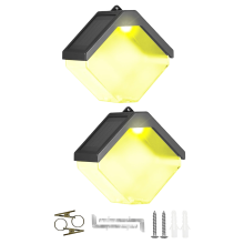Solar-Wandleuchten Würfel RGB Wasserdicht Terrasse 2er-Set 10 cm — solarlampen wand, eiswürfel rgb, terrassenlichter ip65, set 2 lampen
