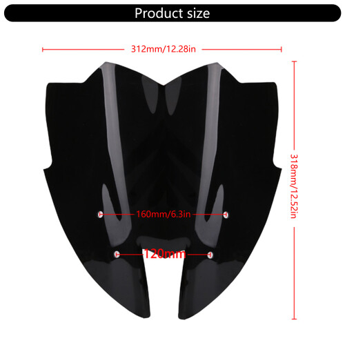 Motorcycle Wind Screen for Z800/ZR800 2012-2016 Enhances Aesthetic Functionality 2