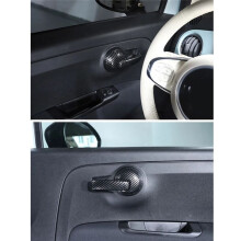 Echte Harde Koolstofvezel Auto Binnendeurgreep Cover Trim voor 500 2008-2023 Abarth 595 695 2012-2023